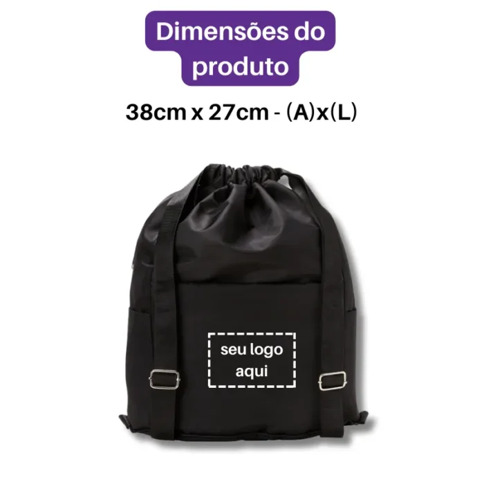 Brinde Mochila Saco Personalizada Poliéster SDP05070
