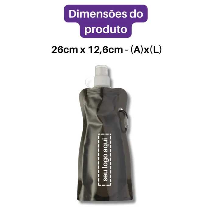 Brinde Squeeze Personalizada Dobrável 480ml SDP12459