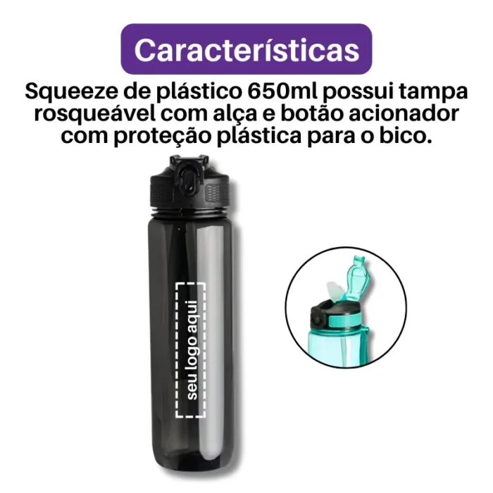 Brinde Squeeze Personalizada Plástico 1L SDP07030