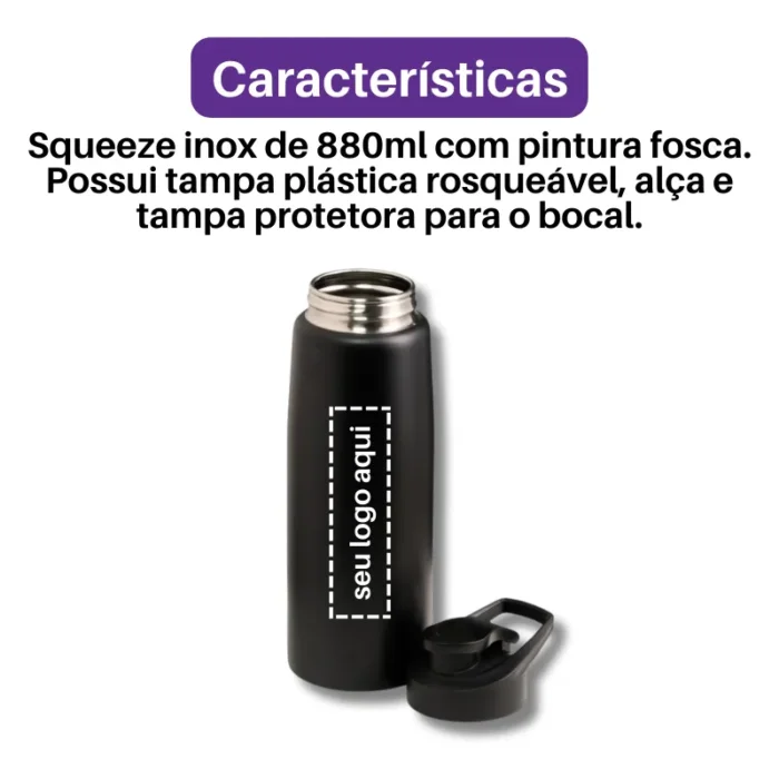 Brinde Squeeze Personalizado Inox 880ml SDP18780