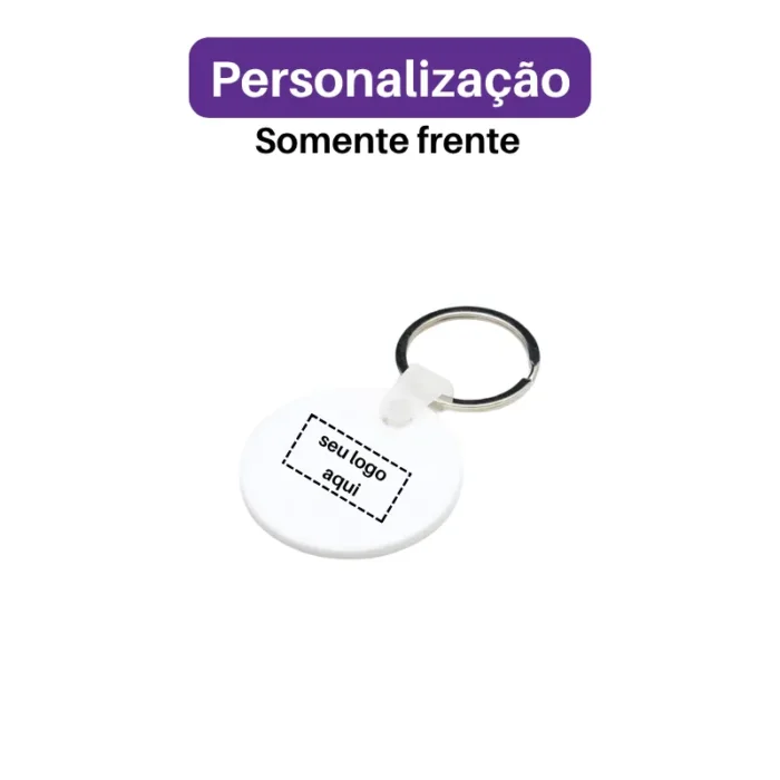 Brinde Chaveiro Personalizado Acrílico Redondo SDP18727