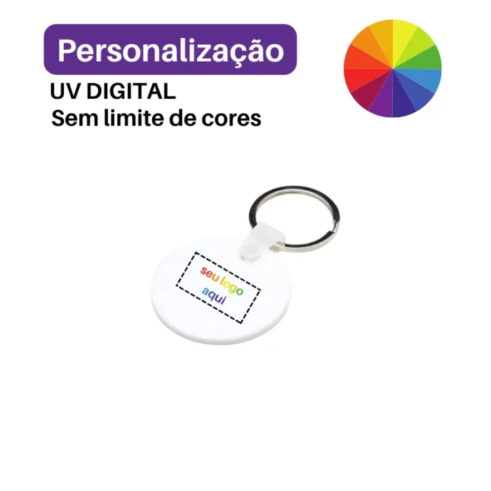 Brinde Chaveiro Personalizado Acrílico Redondo SDP18727