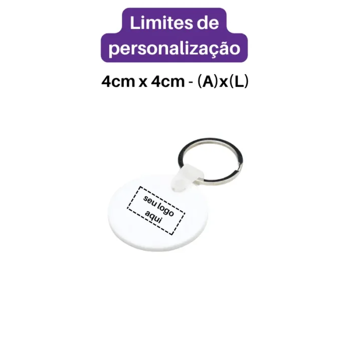 Brinde Chaveiro Personalizado Acrílico Redondo SDP18727