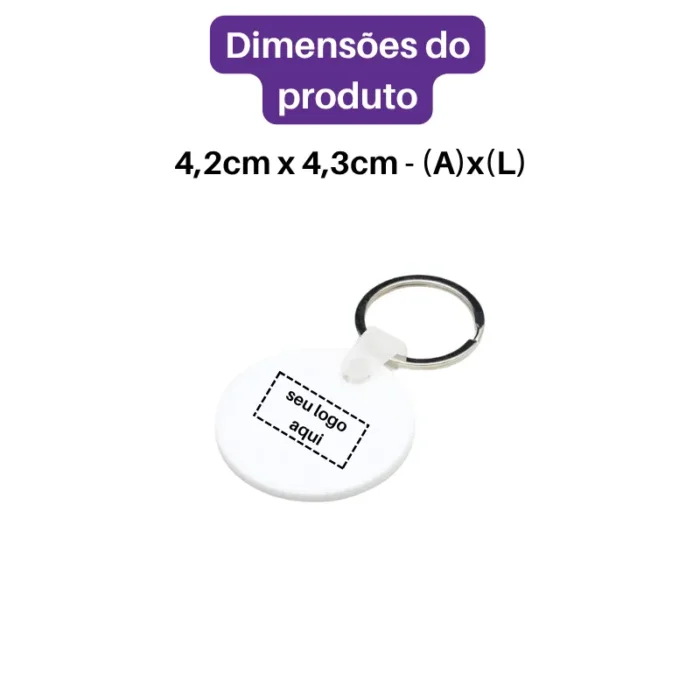 Brinde Chaveiro Personalizado Acrílico Redondo SDP18727