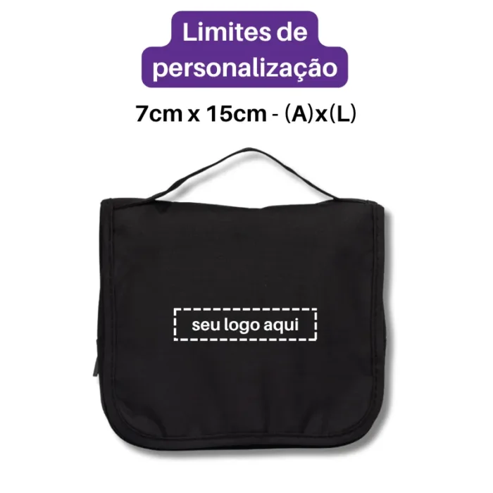 Brinde Nécessaire Personalizada Nylon Oxford SDP18506