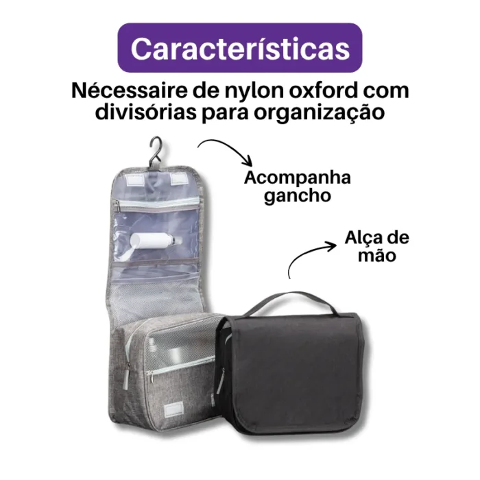 Brinde Nécessaire Personalizada Nylon Oxford SDP18506